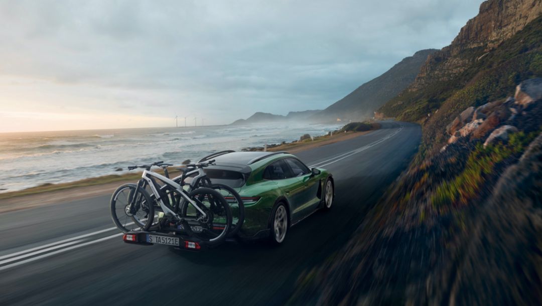 Porsche taycan bike clearance rack